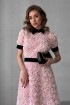 Long dress of Roses, with velvet belt