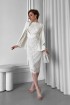 Cape with flared sleeves, with a belt at the waist
