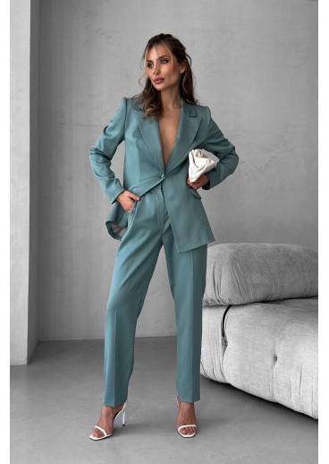 Two-piece suit: jacket and trousers, made of Italian fabric