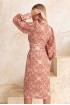 Dress with lace, front closure, made of Italian dress wool