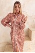 Dress with lace, front closure, made of Italian dress wool