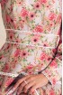 Dress with lace, front closure, made of Italian dress wool