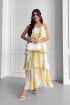 Long dress Mimosa tiered from Italian silk organza