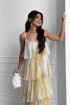 Long dress Mimosa tiered from Italian silk organza