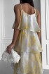 Long dress Mimosa tiered from Italian silk organza