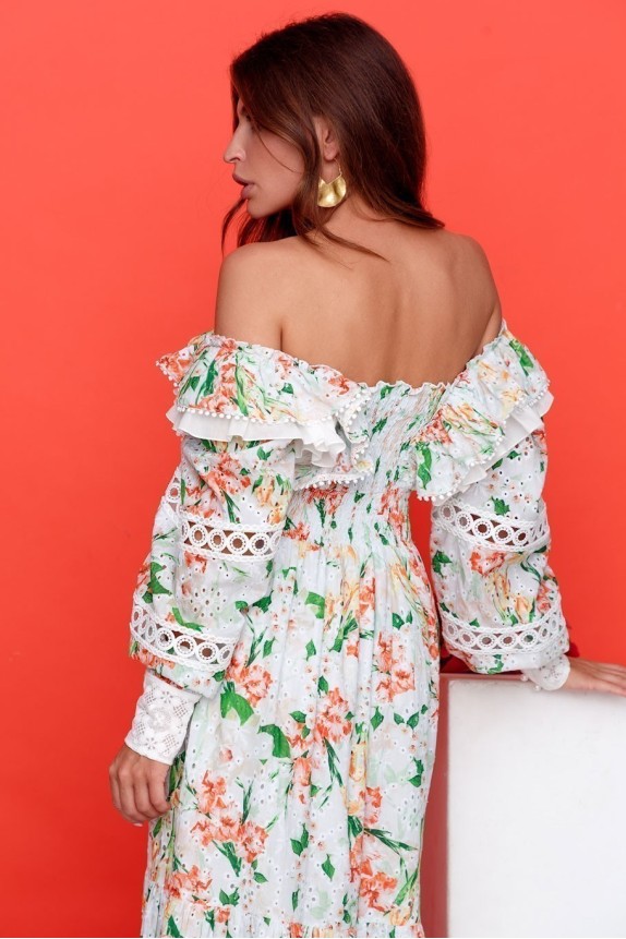 Krestjanka sundress of sewing with floral print