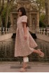 Loose-fitting midi dress made of Italian fabric