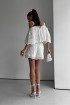 Embroidered cotton shorts with pockets