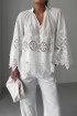 Cotton raglan blouse with Roman-style embroidery