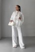 Cotton raglan blouse with Roman-style embroidery