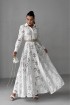 Длинное хлопковое платье рубашка Геометрия