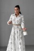 Длинное хлопковое платье рубашка Геометрия
