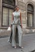 Military-style tailcoat vest in Italian fabric, featuring a train.