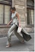 Military-style tailcoat vest in Italian fabric, featuring a train.