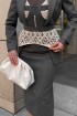 Peplum belt with macramé lace