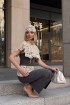 Strappy dress with macrame inserts