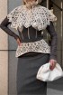 Macramé lace cape