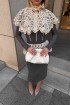 Macramé lace cape