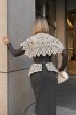 Macramé lace cape