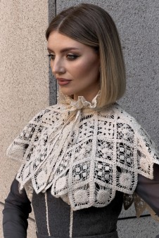 Macramé lace cape