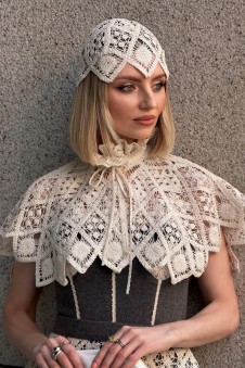 Macrame lace cap