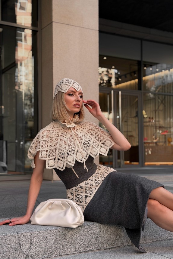 Macrame lace cap