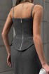 Rose Petals corset top with crochet lace