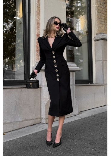Midi blazer dress with gold buttons Midi blazer dress with gold buttons