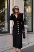 Midi blazer dress with gold buttons