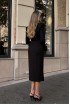 Midi blazer dress with gold buttons