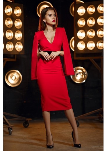 Dress cape with velvet belt