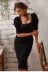 Silhouette dress with lace