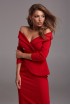 Elegant suit open shoulders, on the lining