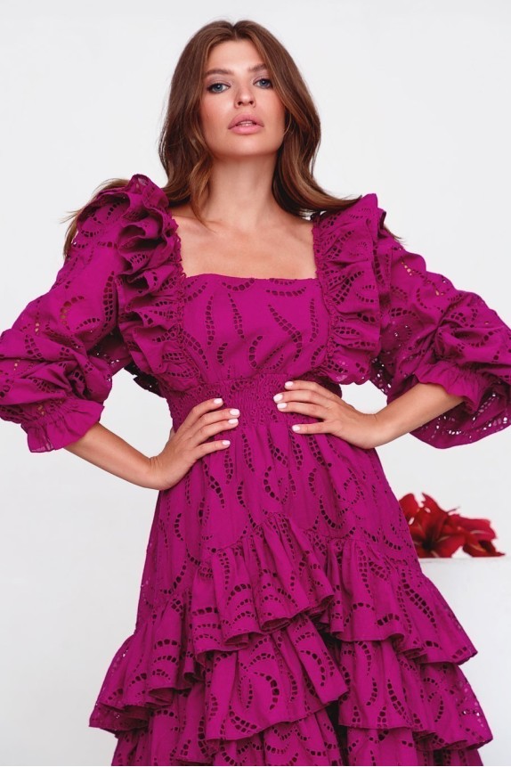 Sundress sewing with wings and ruffles