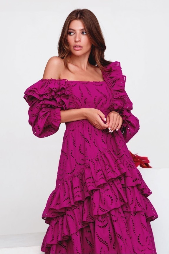 Sundress sewing with wings and ruffles
