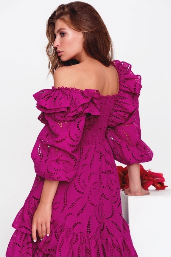 Sundress sewing with wings and ruffles