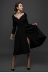 Dress on a wrap with semi-open shoulders