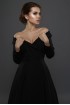 Dress on a wrap with semi-open shoulders