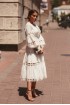 Dress with wide lace
