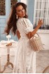 Lace dress with flashlight sleeves
