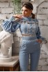 Trousers suit with lace