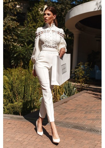 Trousers suit with lace Trousers suit with lace
