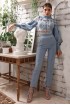 Trousers suit with lace
