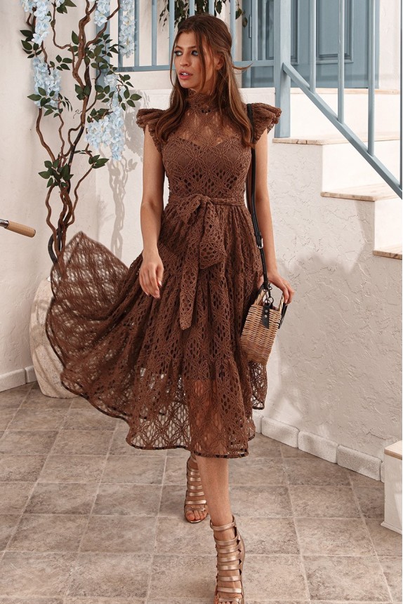 Lace macramé dress