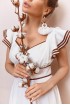 Льняной сарафан с крылышками