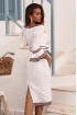 Flax silhouette dress with volans
