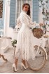 Exclusive lace dress with coquette and pearls