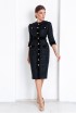 Tweed dress with pockets and fringe