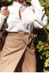 A-line wrap skirt made of Italian fabric