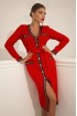 Knitted dress with contrasting finish